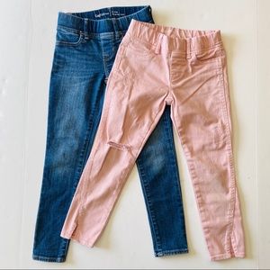 Gap kids blue & pink distressed jeans 6 slim/reg